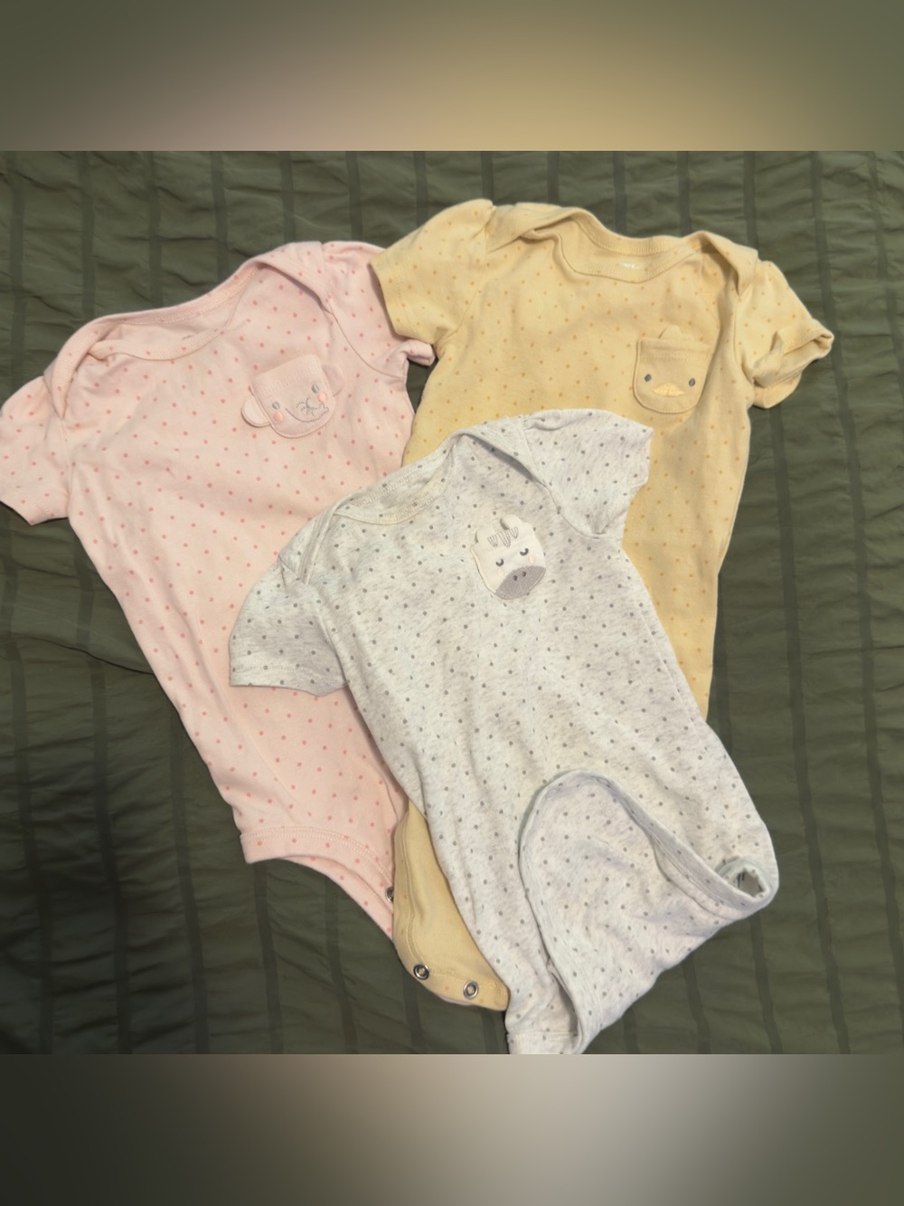 Carter's Short-Sleeve Baby Animal Bodysuits